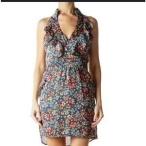 Karlie Brand Dress trendy, party bridal shower 
Navy base with floral‎ Large